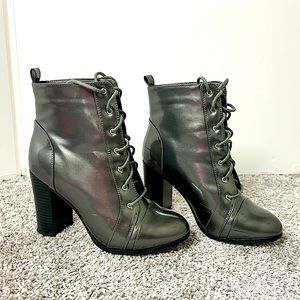 Silver JustFab booties